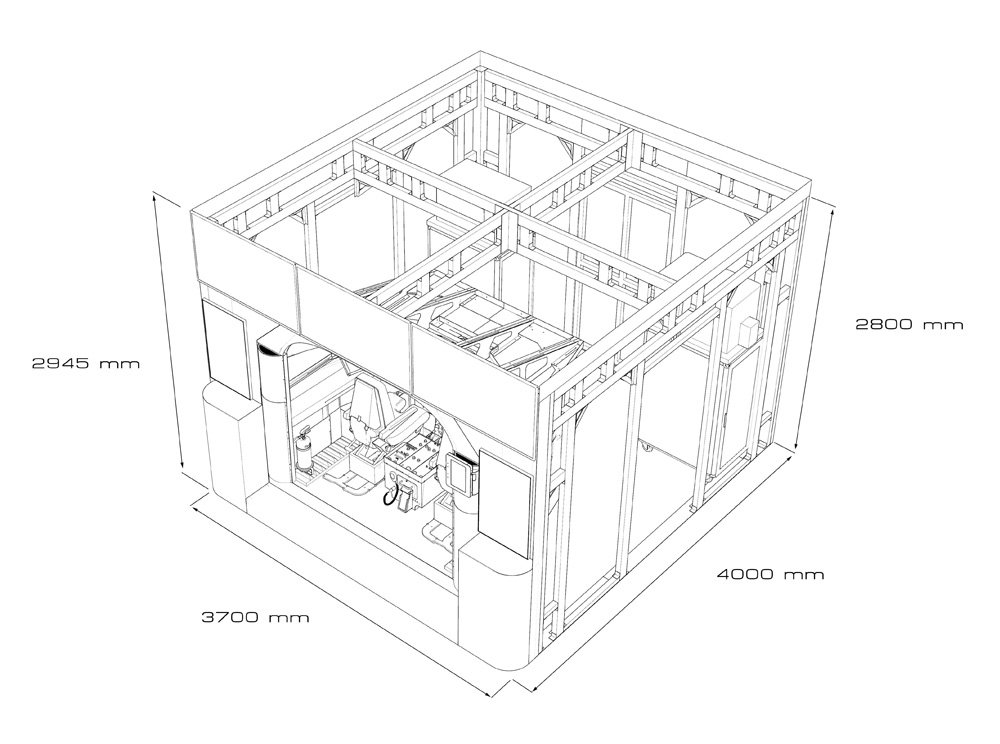 FSC AES B737 2k 2seats dimensions